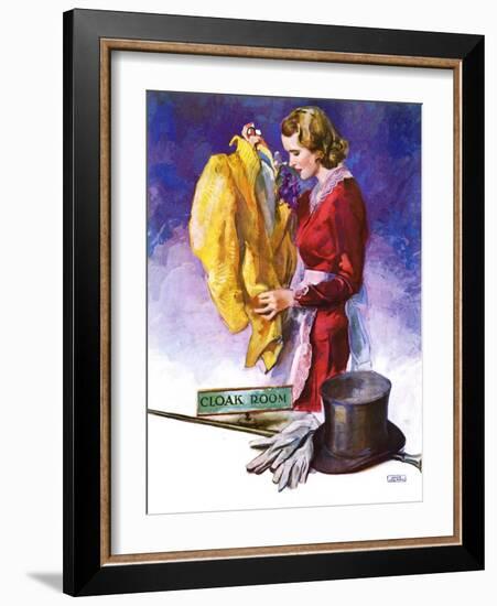 "Hatcheck Girl,"July 17, 1937-John LaGatta-Framed Giclee Print