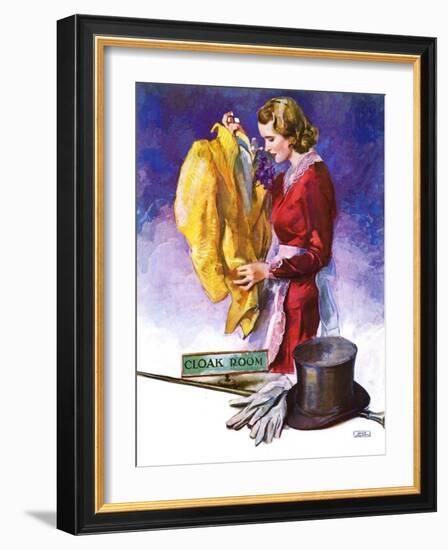 "Hatcheck Girl,"July 17, 1937-John LaGatta-Framed Giclee Print