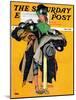 "Hatcheck Girl" Saturday Evening Post Cover, May 3,1941-Norman Rockwell-Mounted Giclee Print