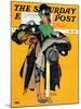 "Hatcheck Girl" Saturday Evening Post Cover, May 3,1941-Norman Rockwell-Mounted Giclee Print