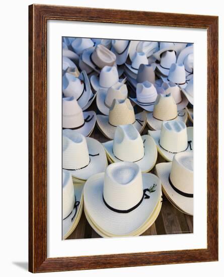 Hats, Market Day at Zaachila, Oaxaca, Mexico, North America-Robert Harding-Framed Photographic Print