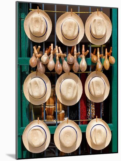 Hats, Musical Instruments,Religious Necklaces and Other Traditional Craft for Sale in Havana-Kamira-Mounted Photographic Print