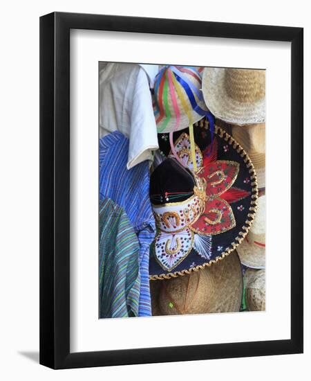 Hats, Souvenirs, Puebla, Historic Center, Puebla State, Mexico, North America-Wendy Connett-Framed Photographic Print