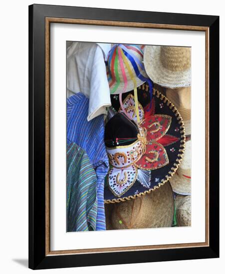 Hats, Souvenirs, Puebla, Historic Center, Puebla State, Mexico, North America-Wendy Connett-Framed Photographic Print