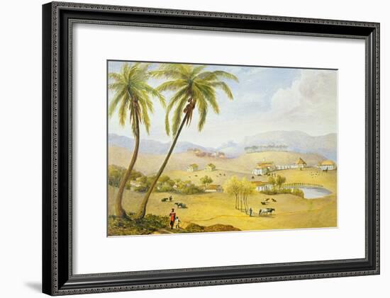 Haughton Court, Hanover, Jamaica, C.1820 (W/C on Paper)-James Hakewill-Framed Giclee Print