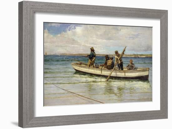 Hauling in the Catch-William Henry Bartlett-Framed Giclee Print