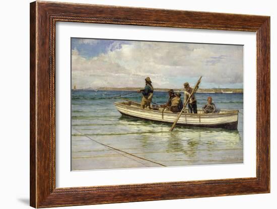 Hauling in the Catch-William Henry Bartlett-Framed Giclee Print