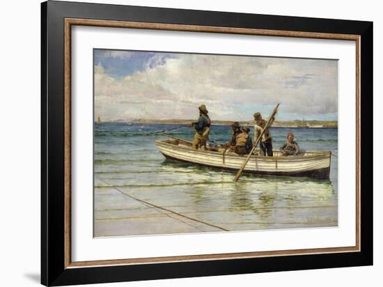 Hauling in the Catch-William Henry Bartlett-Framed Giclee Print