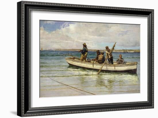 Hauling in the Catch-William Henry Bartlett-Framed Giclee Print