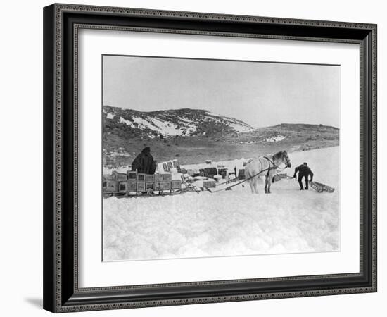 Hauling Stores-null-Framed Art Print