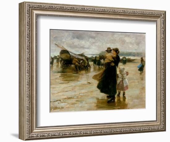 Hauling the Boats, 1890-Robert Jobling-Framed Giclee Print