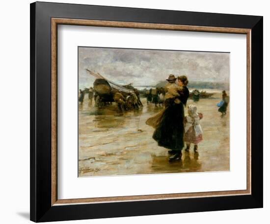 Hauling the Boats, 1890-Robert Jobling-Framed Giclee Print