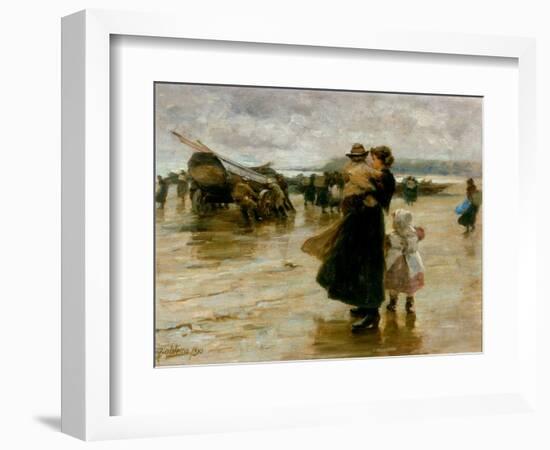 Hauling the Boats, 1890-Robert Jobling-Framed Giclee Print