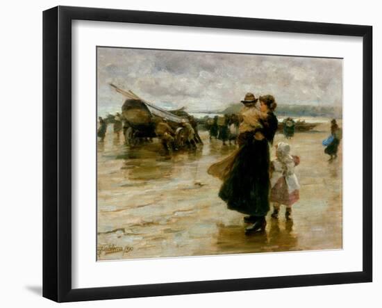 Hauling the Boats, 1890-Robert Jobling-Framed Giclee Print