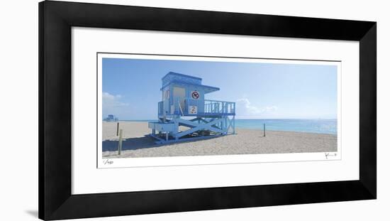 Haulover Beach Lifeguard 1-John Gynell-Framed Giclee Print