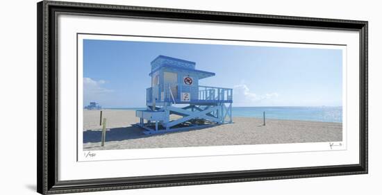 Haulover Beach Lifeguard 1-John Gynell-Framed Giclee Print