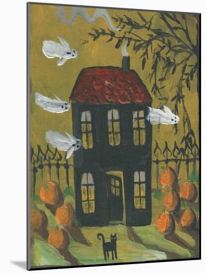 Haunted House Ghosts Halloween-sylvia pimental-Mounted Art Print