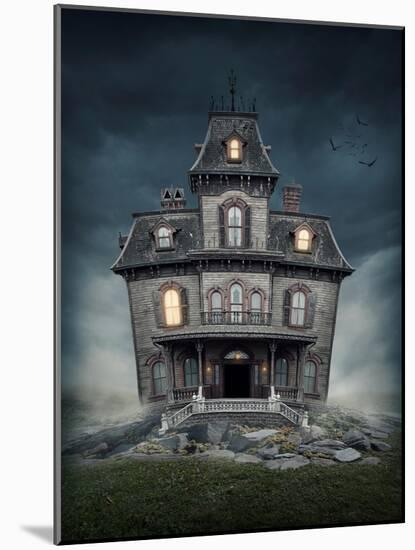 Haunted House-egal-Mounted Art Print