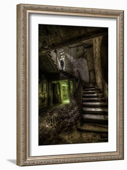 Haunted Interior Stariway-Nathan Wright-Framed Photographic Print