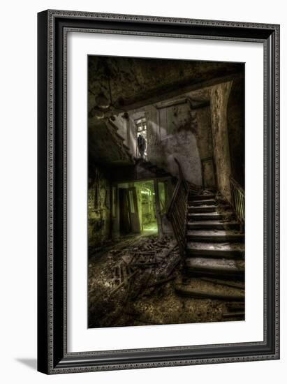 Haunted Interior Stariway-Nathan Wright-Framed Photographic Print