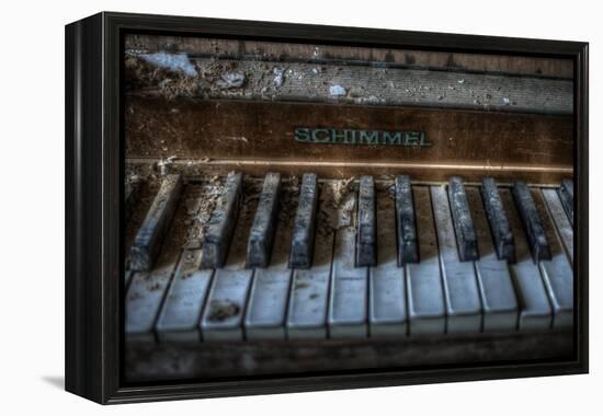 Haunted Interior with Piano-Nathan Wright-Framed Premier Image Canvas