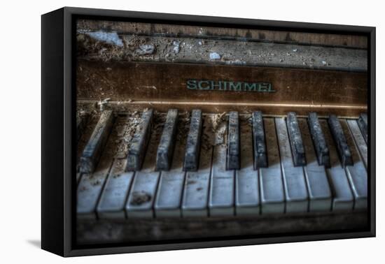 Haunted Interior with Piano-Nathan Wright-Framed Premier Image Canvas