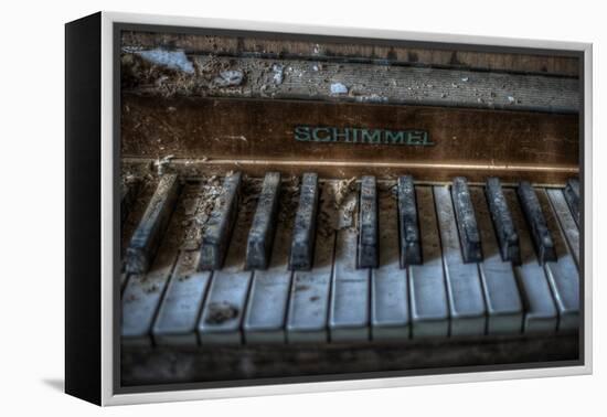 Haunted Interior with Piano-Nathan Wright-Framed Premier Image Canvas