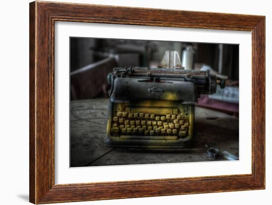 Haunted Interior with Typewriter-Nathan Wright-Framed Photographic Print