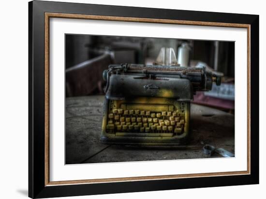 Haunted Interior with Typewriter-Nathan Wright-Framed Photographic Print