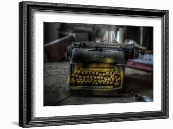 Haunted Interior with Typewriter-Nathan Wright-Framed Photographic Print