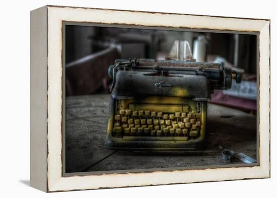 Haunted Interior with Typewriter-Nathan Wright-Framed Premier Image Canvas