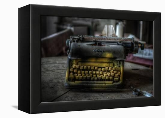 Haunted Interior with Typewriter-Nathan Wright-Framed Premier Image Canvas