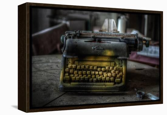 Haunted Interior with Typewriter-Nathan Wright-Framed Premier Image Canvas