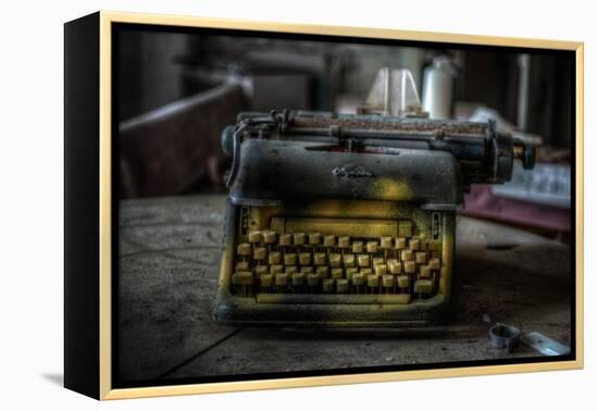 Haunted Interior with Typewriter-Nathan Wright-Framed Premier Image Canvas