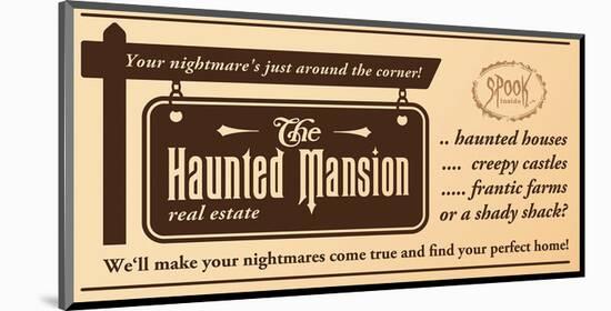 Haunted Mansion Real Estate-null-Mounted Art Print