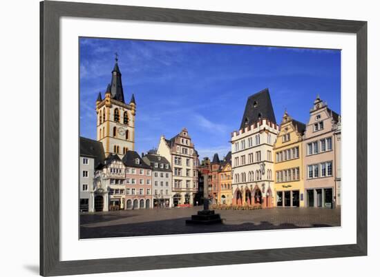 Hauptmarkt, Main Market Square, with St. Gangolf Church and Steipe Building, Trier, Moselle River, -Hans-Peter Merten-Framed Photographic Print