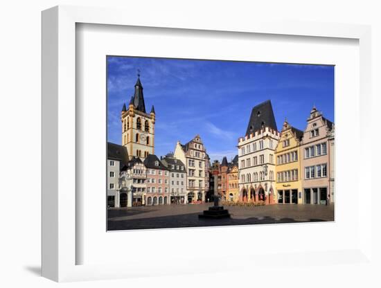 Hauptmarkt, Main Market Square, with St. Gangolf Church and Steipe Building, Trier, Moselle River, -Hans-Peter Merten-Framed Photographic Print