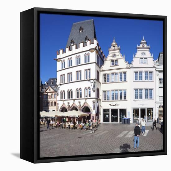 Hauptmarkt Square with Steipe Building, Trier, Mosel Valley, Rhineland-Palatinate, Germany, Europe-Markus Lange-Framed Premier Image Canvas
