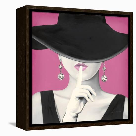 Haute Chapeau I PInk-Marco Fabiano-Framed Stretched Canvas