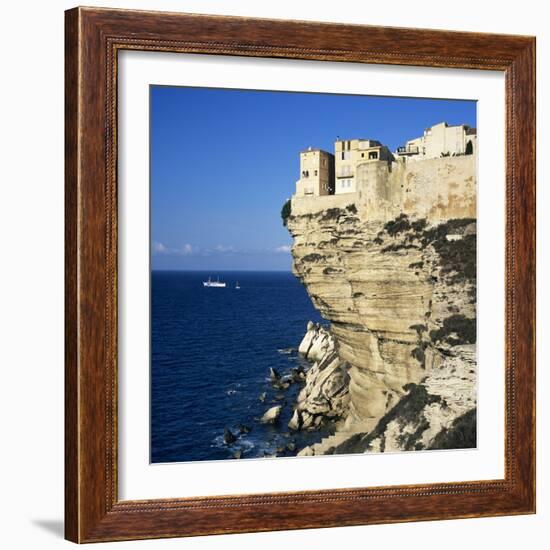 Haute Ville on Cliff Edge, Bonifacio, South Corsica, Corsica, France, Mediterranean, Europe-Stuart Black-Framed Photographic Print