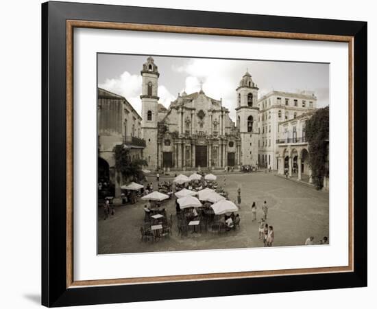 Havana, Cafe in Plaza De La Catedral, Havana, Cuba-Paul Harris-Framed Photographic Print