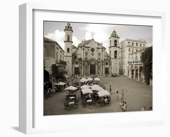 Havana, Cafe in Plaza De La Catedral, Havana, Cuba-Paul Harris-Framed Photographic Print