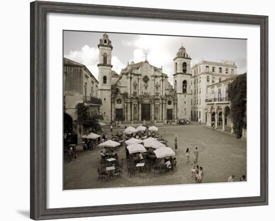 Havana, Cafe in Plaza De La Catedral, Havana, Cuba-Paul Harris-Framed Photographic Print