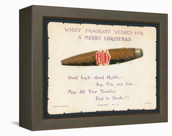 Havana Cigar, Christmas Card-null-Framed Premier Image Canvas