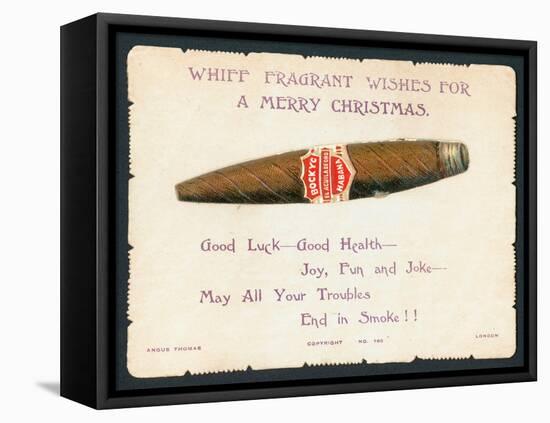 Havana Cigar, Christmas Card-null-Framed Premier Image Canvas