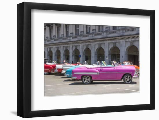 Havana, Cuba. Colorful classic 1950's cars on display.-Bill Bachmann-Framed Photographic Print