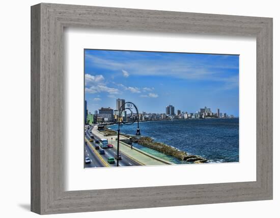 Havana, Cuba. Malecon along water-Bill Bachmann-Framed Photographic Print