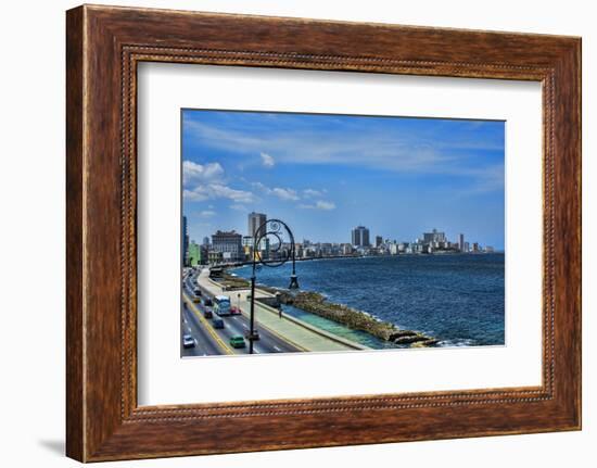 Havana, Cuba. Malecon along water-Bill Bachmann-Framed Photographic Print