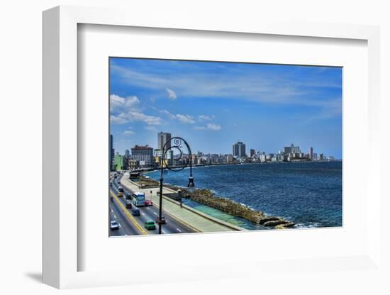 Havana, Cuba. Malecon along water-Bill Bachmann-Framed Photographic Print