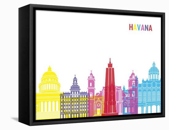 Havana Skyline Pop-paulrommer-Framed Stretched Canvas